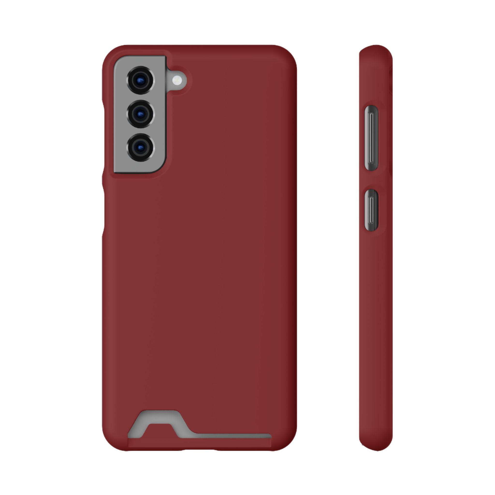 Dark Red Card-Holder Phone Case