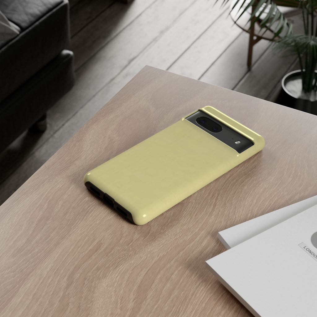 Pale Yellow Protective Phone Case