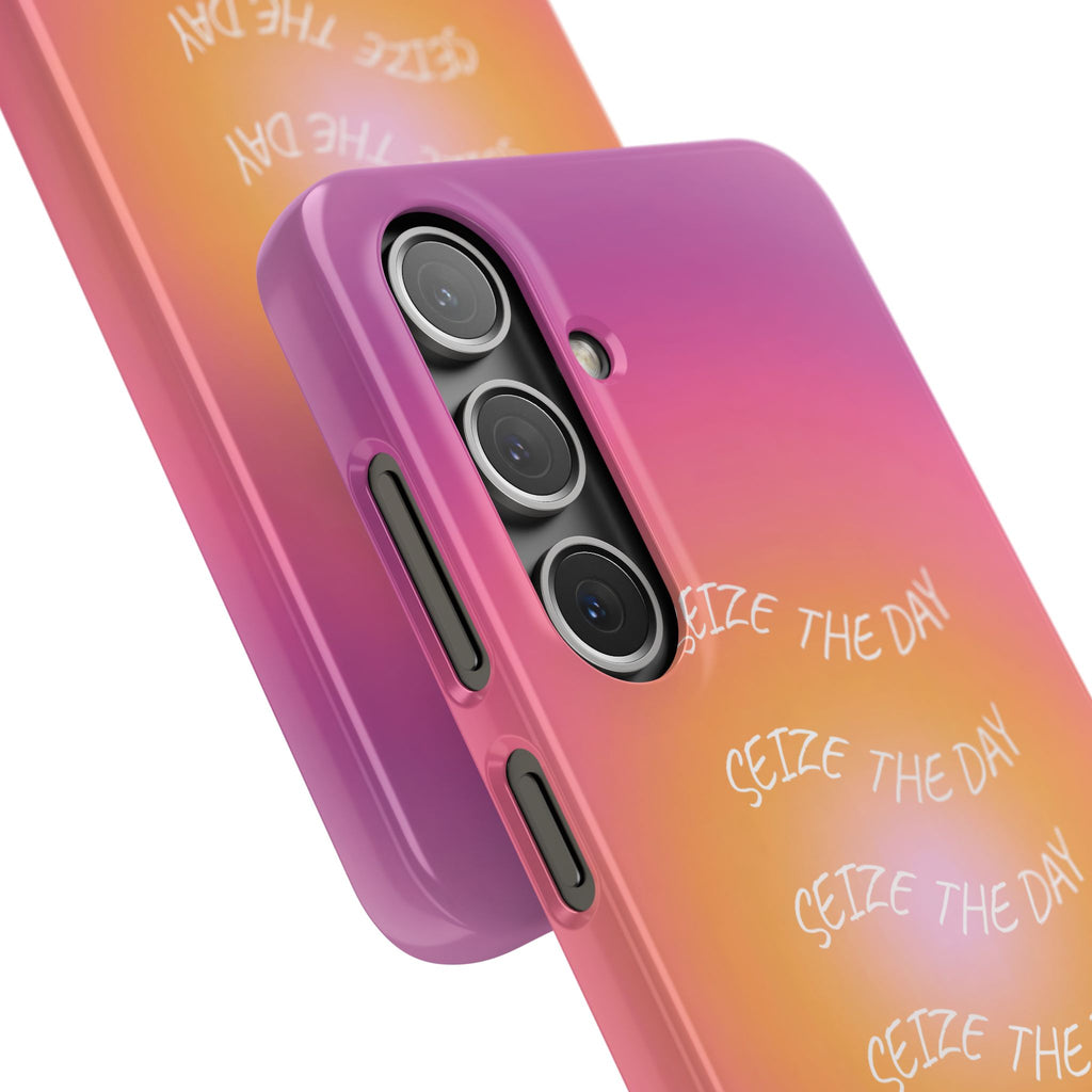 Carpe Diem Sunburst Gradient Snap Phone Case