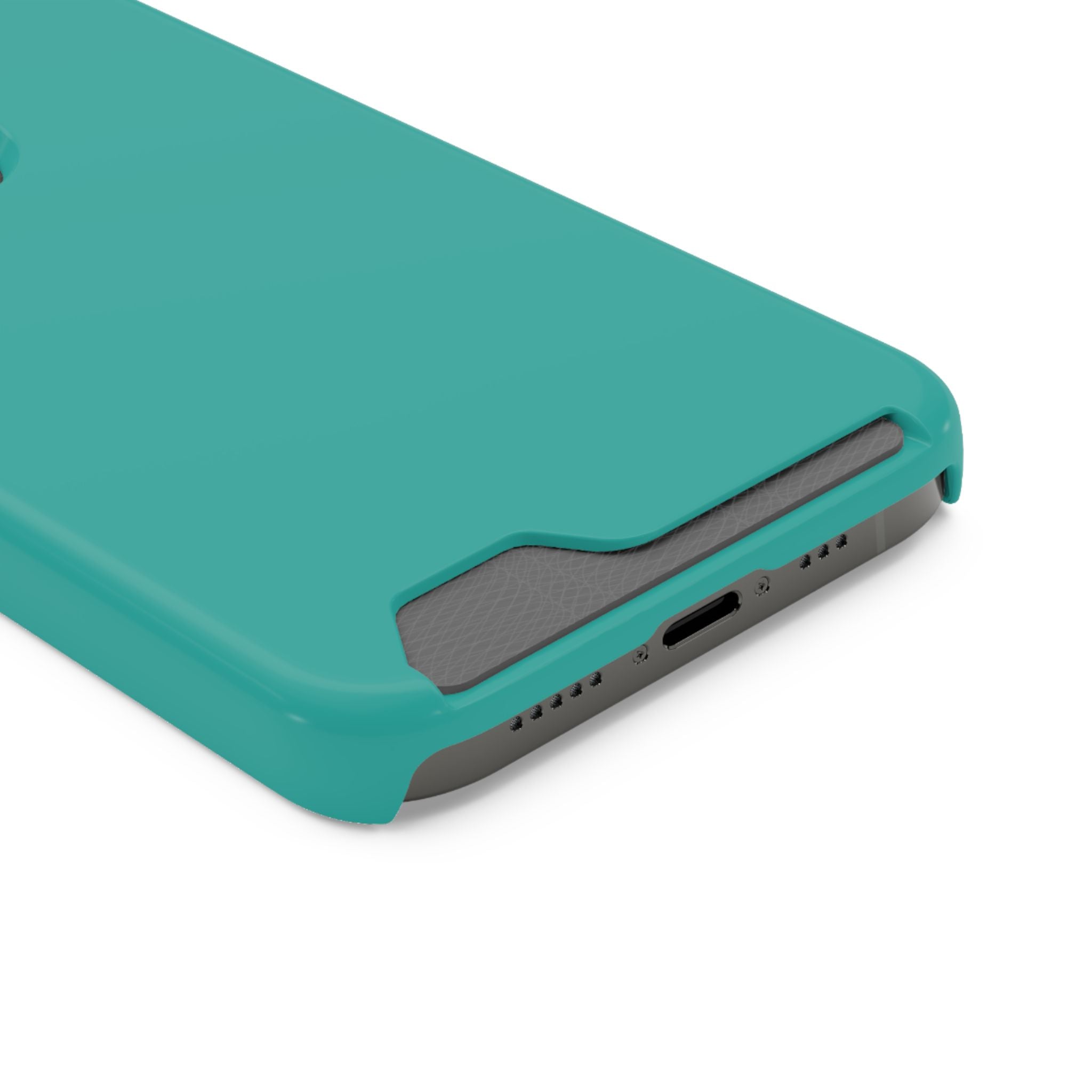 Teal Card-Holder Phone Case