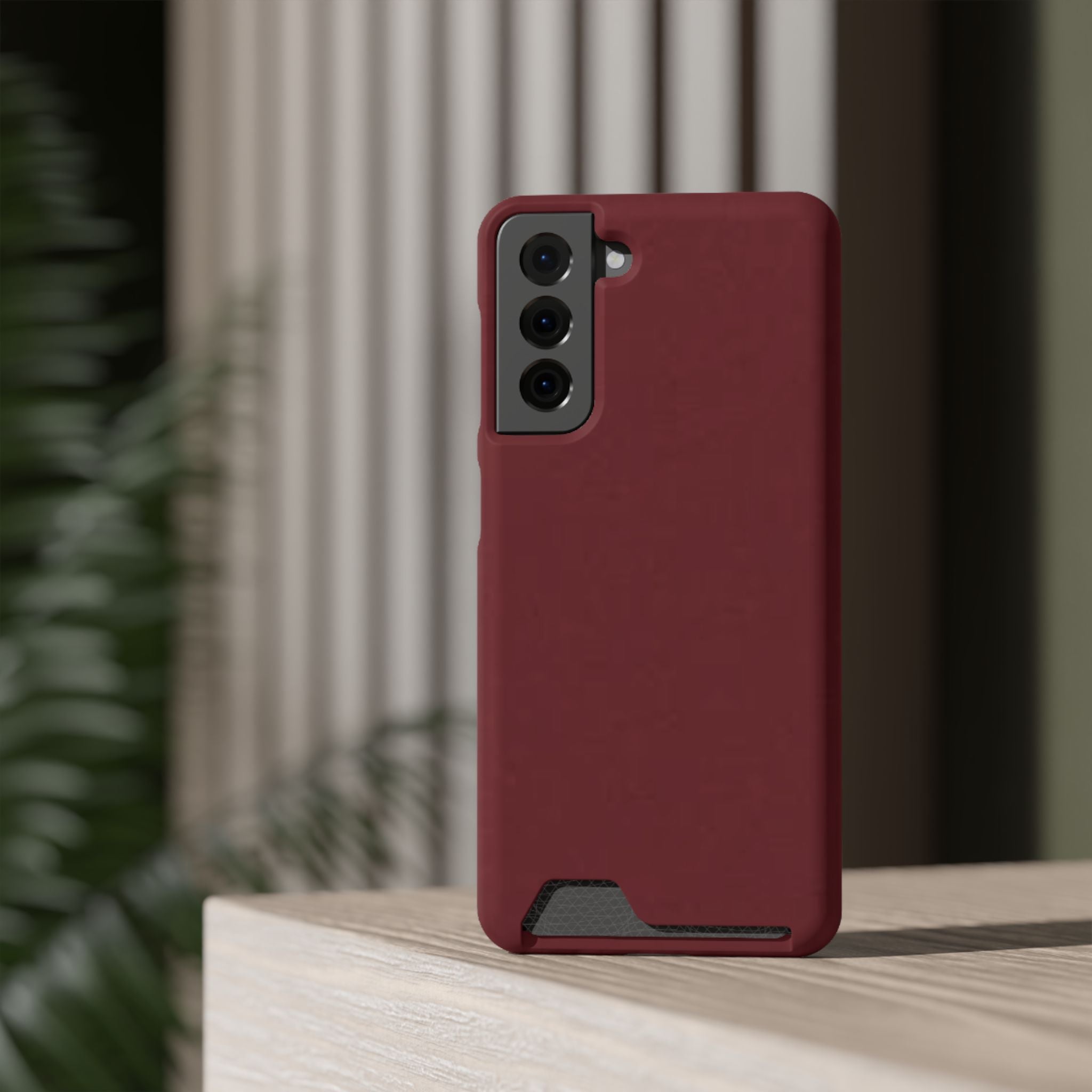 Dark Cherry Card Holder Phone Case