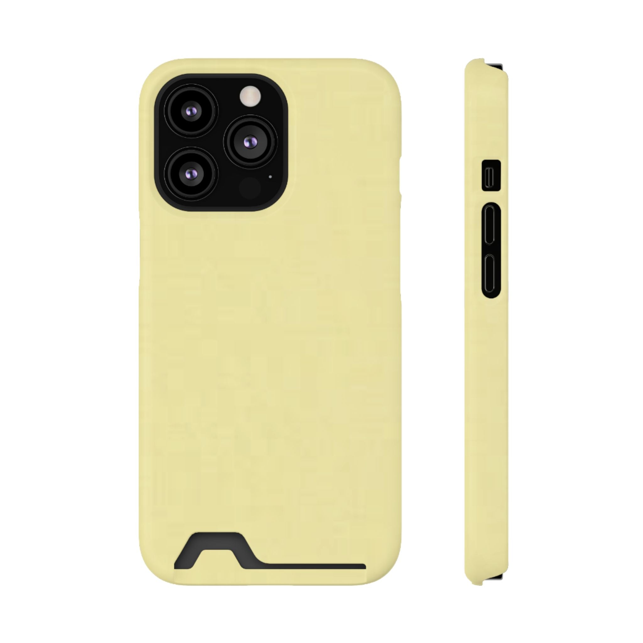 Pale Yellow Card-Holder Phone Case