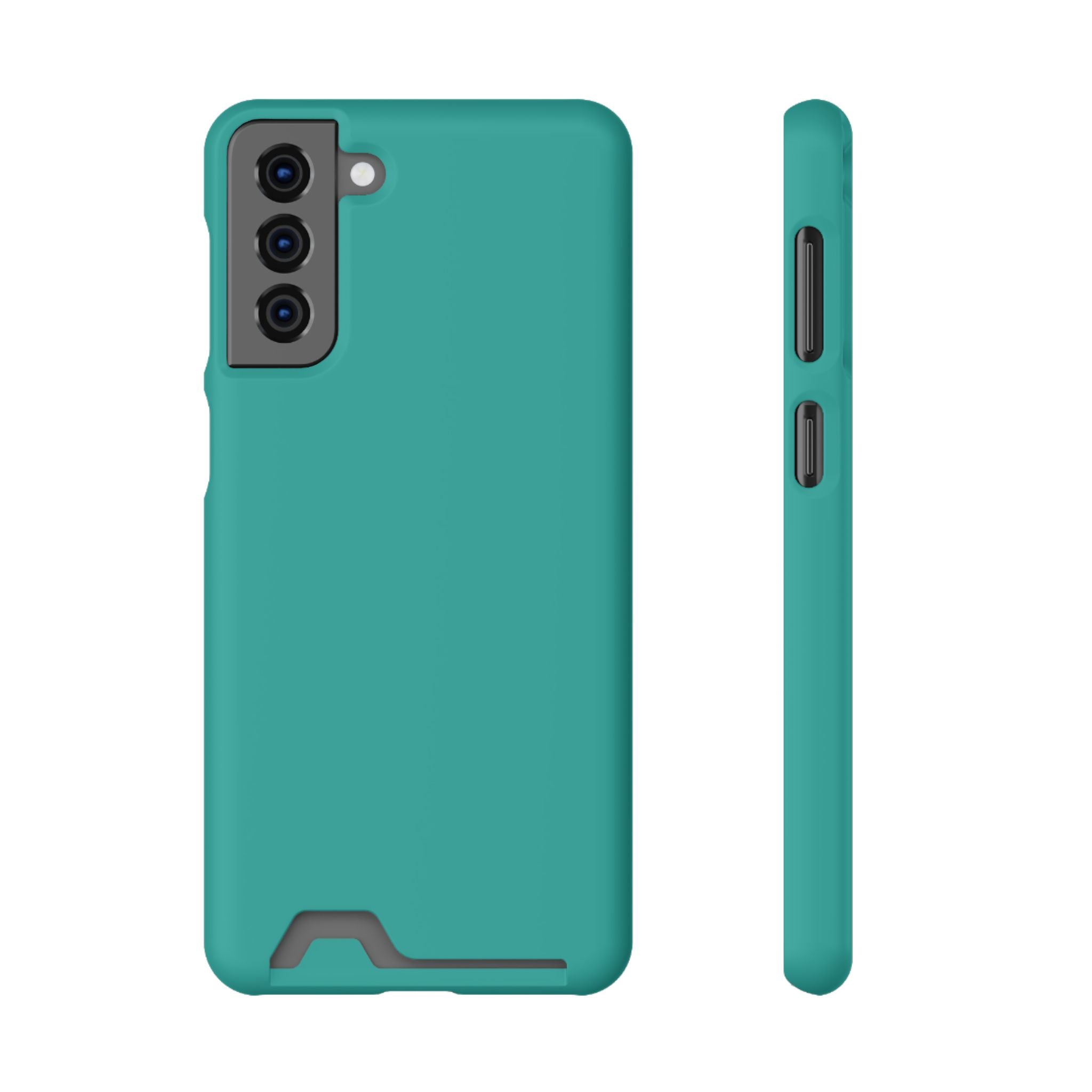 Teal Card-Holder Phone Case