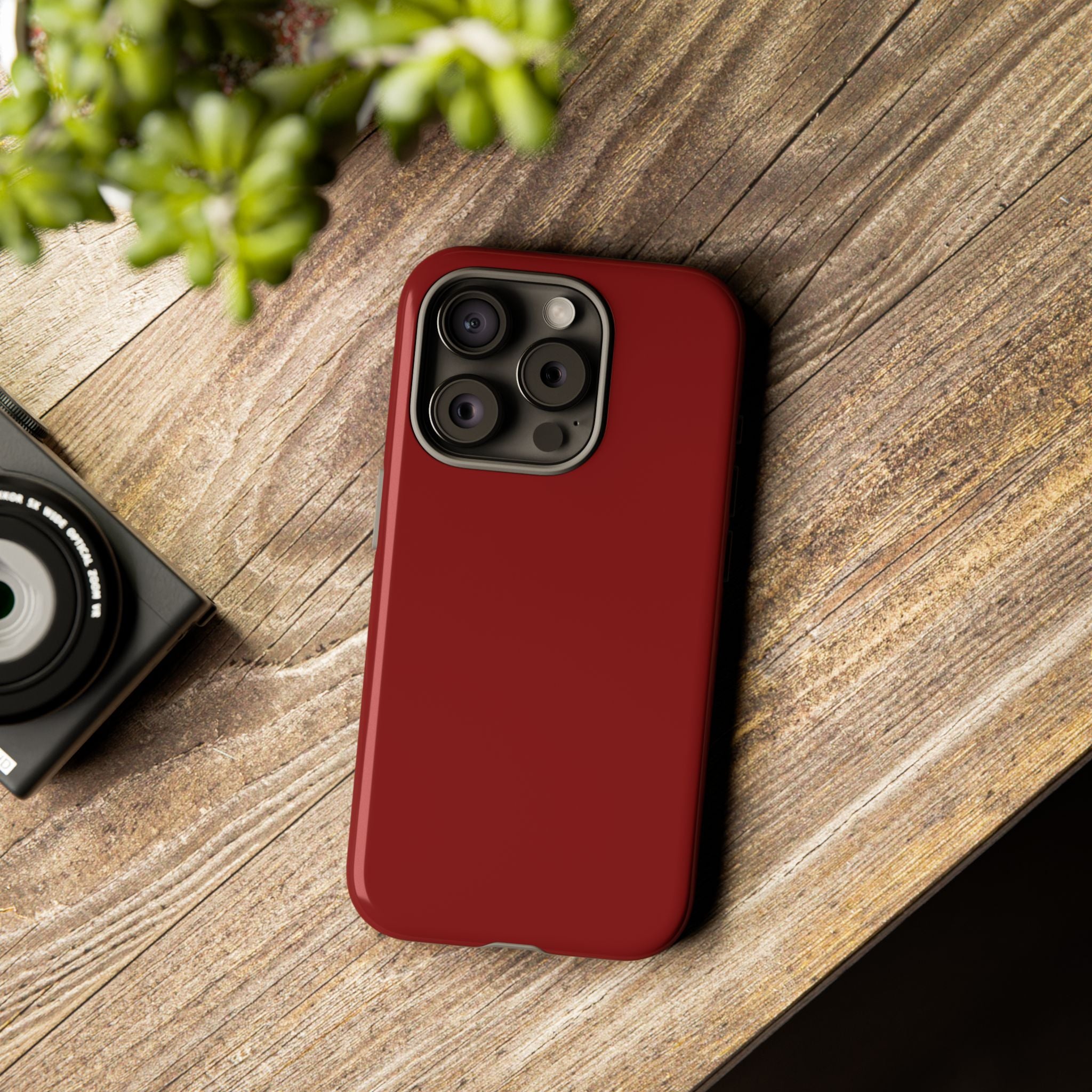 Dark Red Protective Phone Case