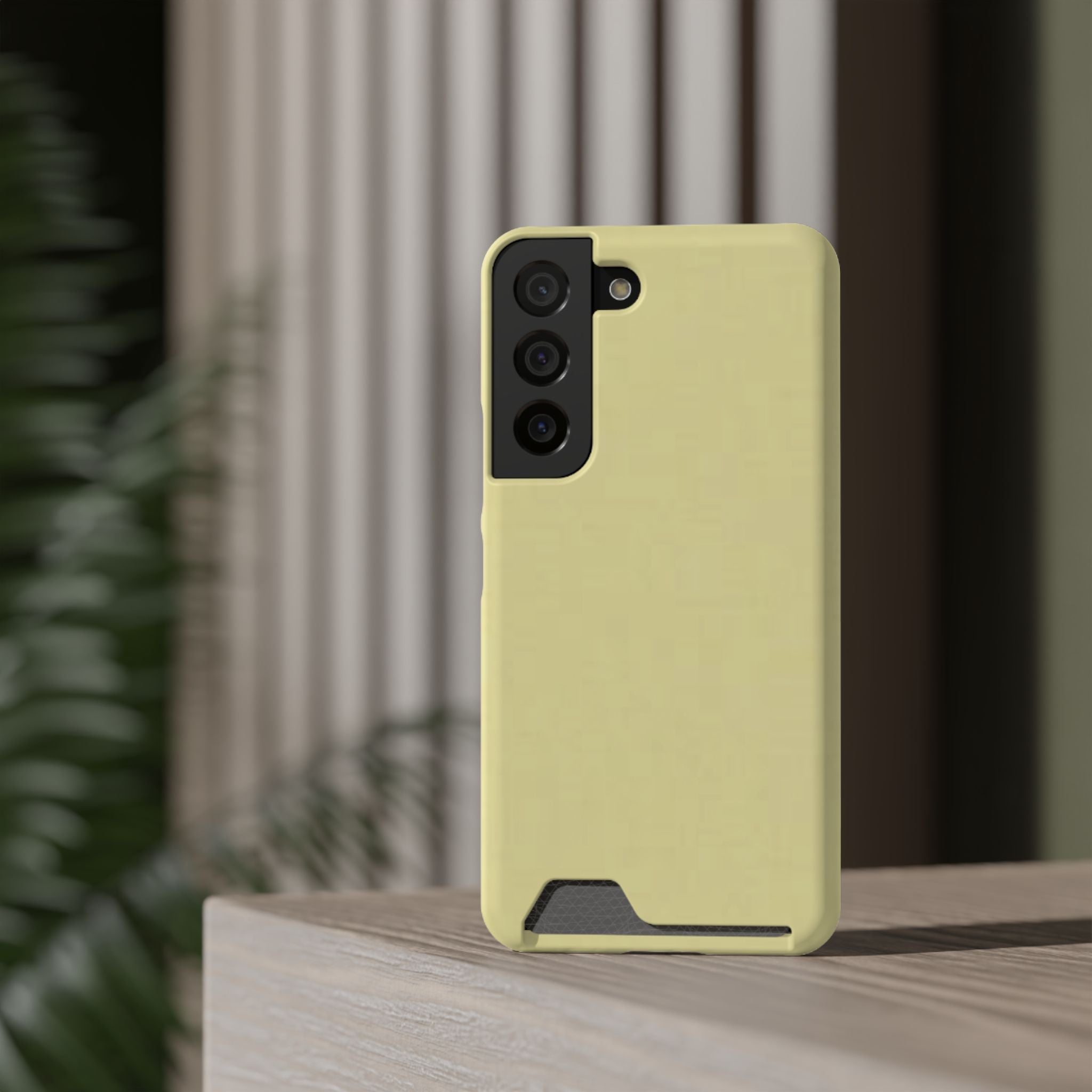 Pale Yellow Card-Holder Phone Case