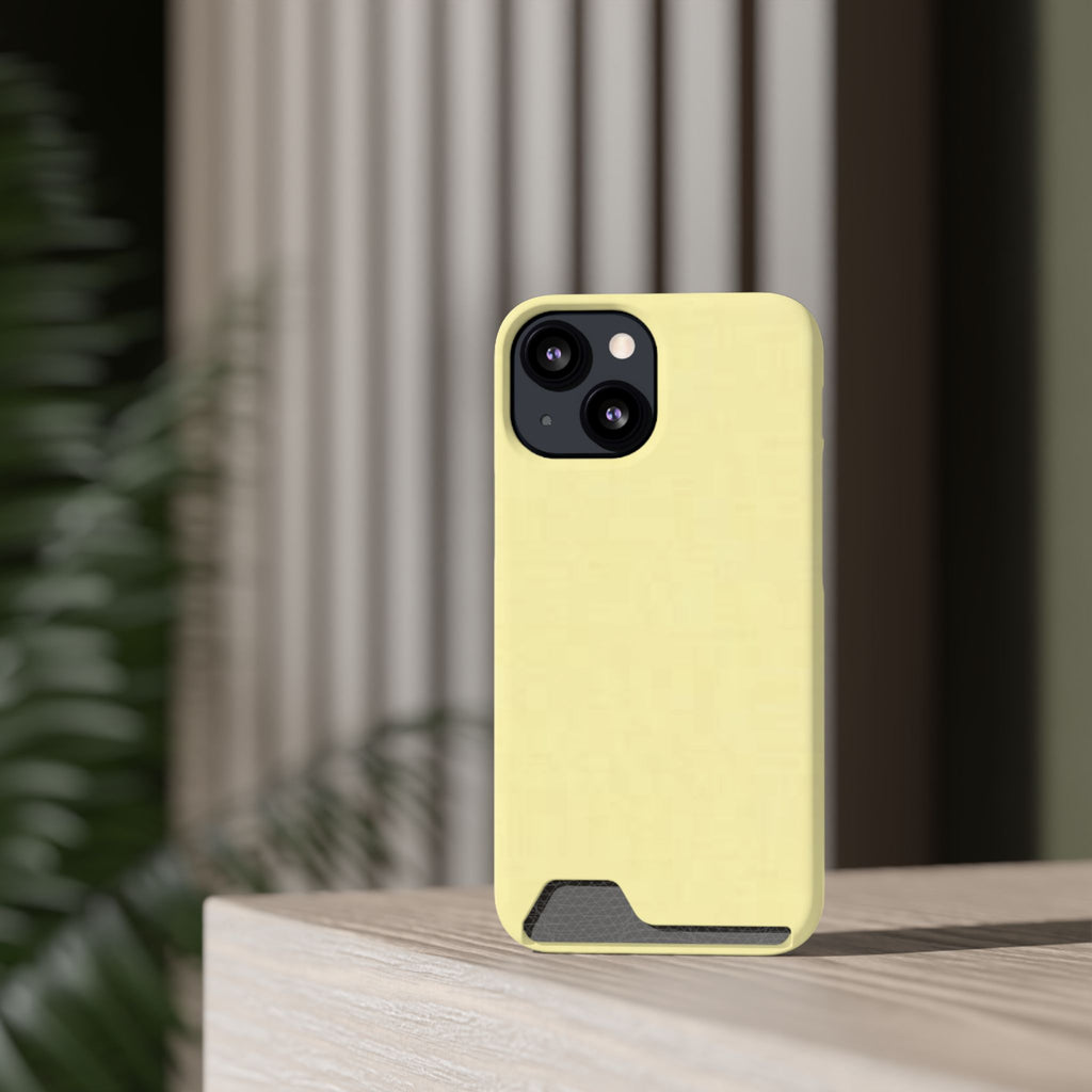 Pale Yellow Card-Holder Phone Case