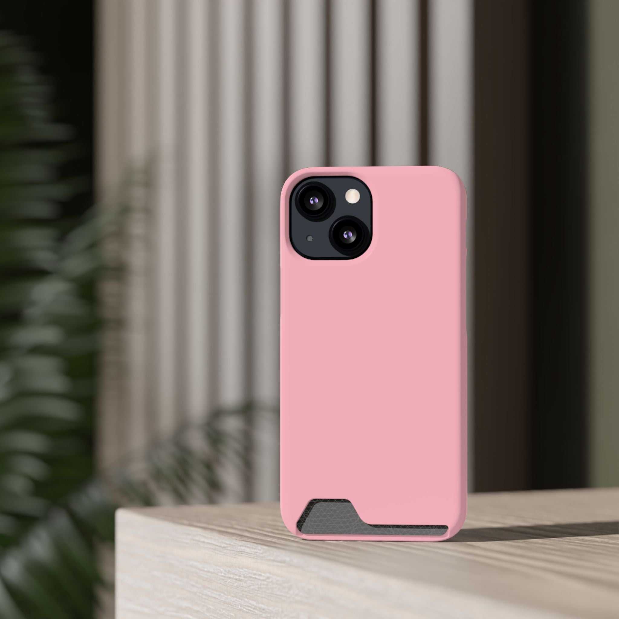 Pink Phone Case with Built-In Card Holder