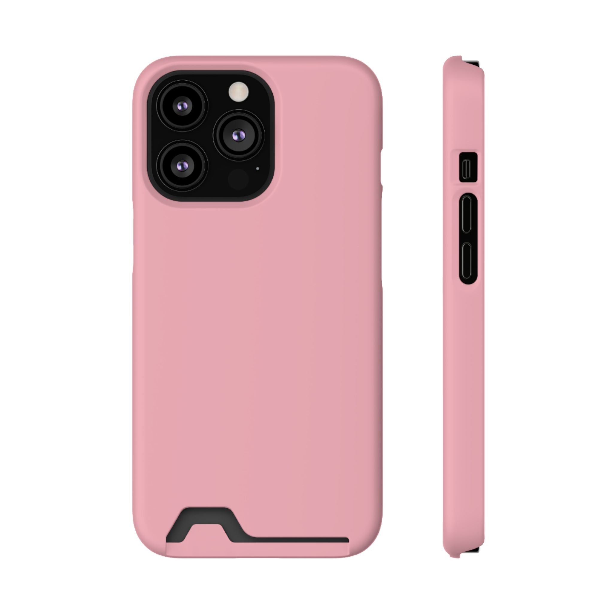 Pink Phone Case with Built-In Card Holder