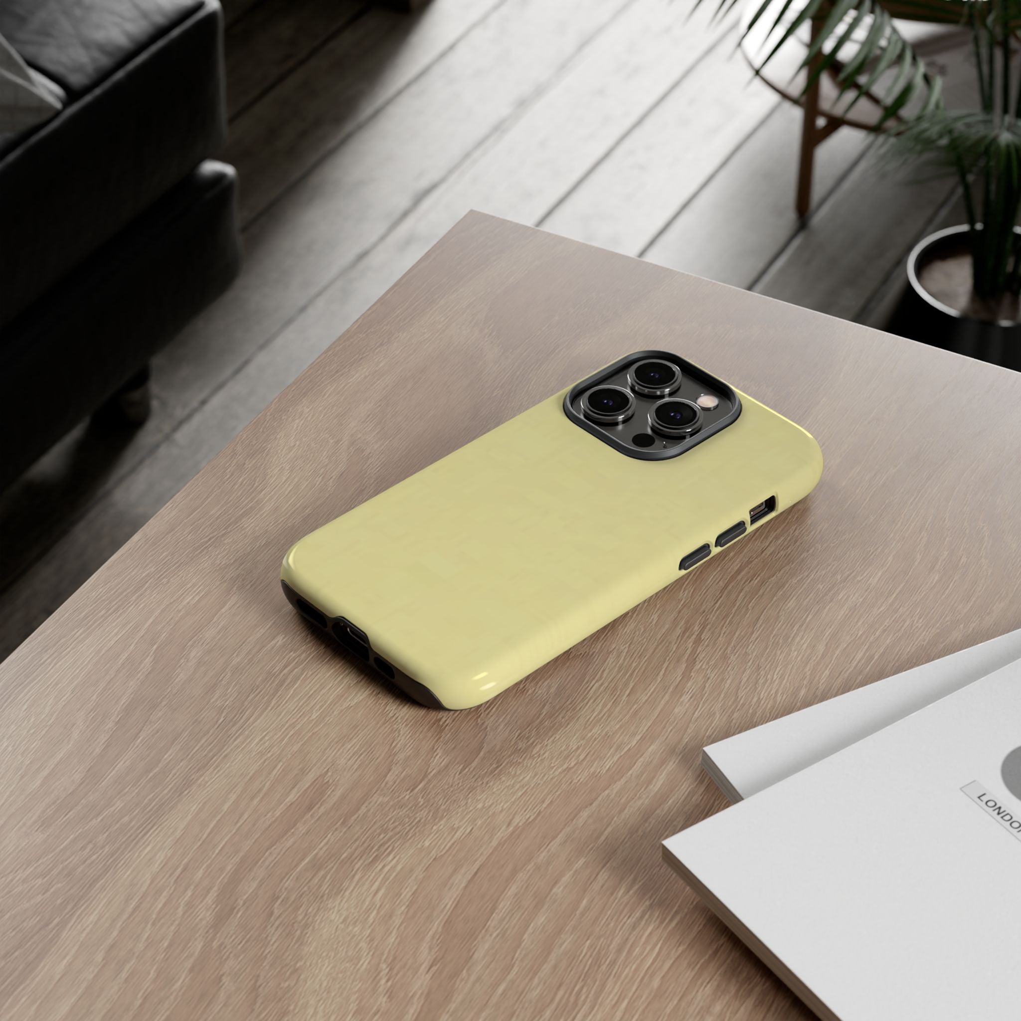 Pale Yellow Protective Phone Case