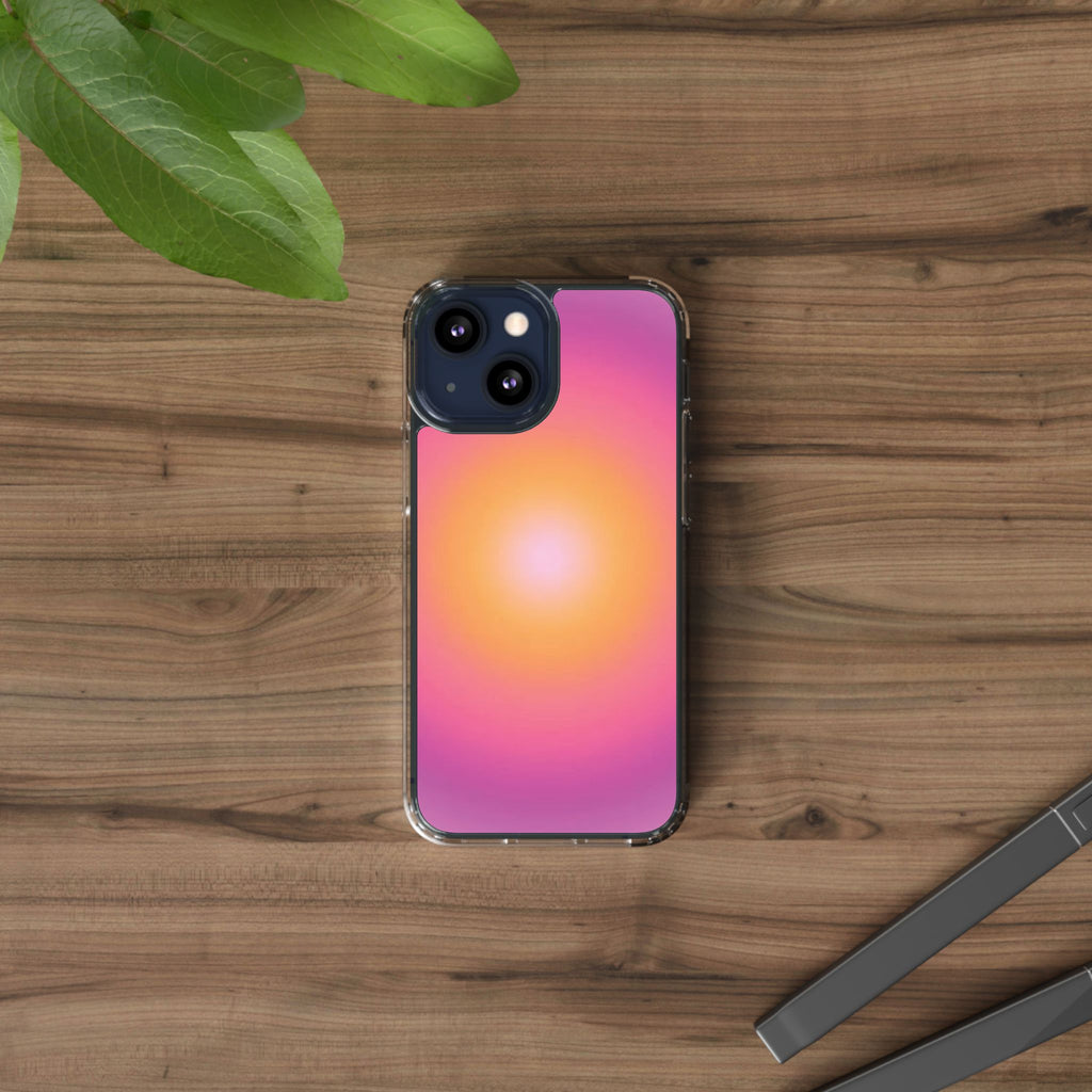 Sunset Gradient Clear Protective Cover