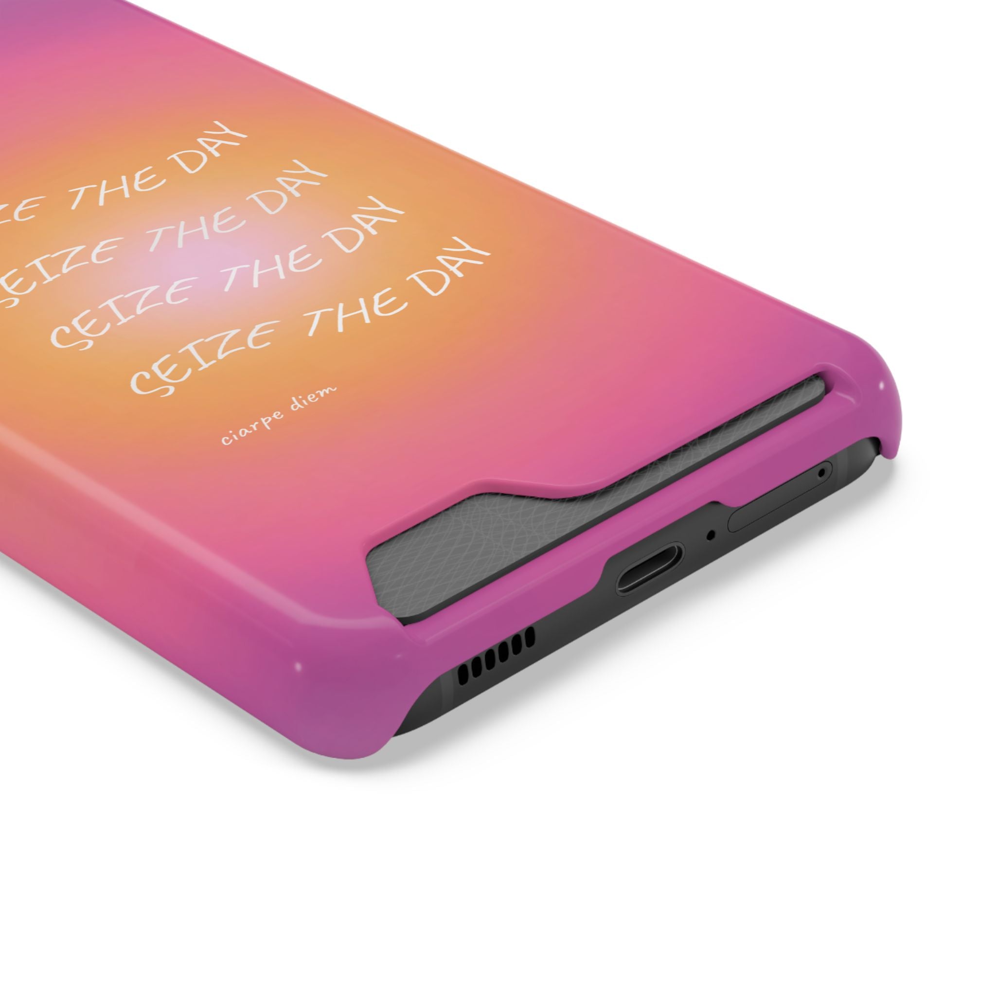Sunburst 'Seize the Day' Phone Case with Card Holder