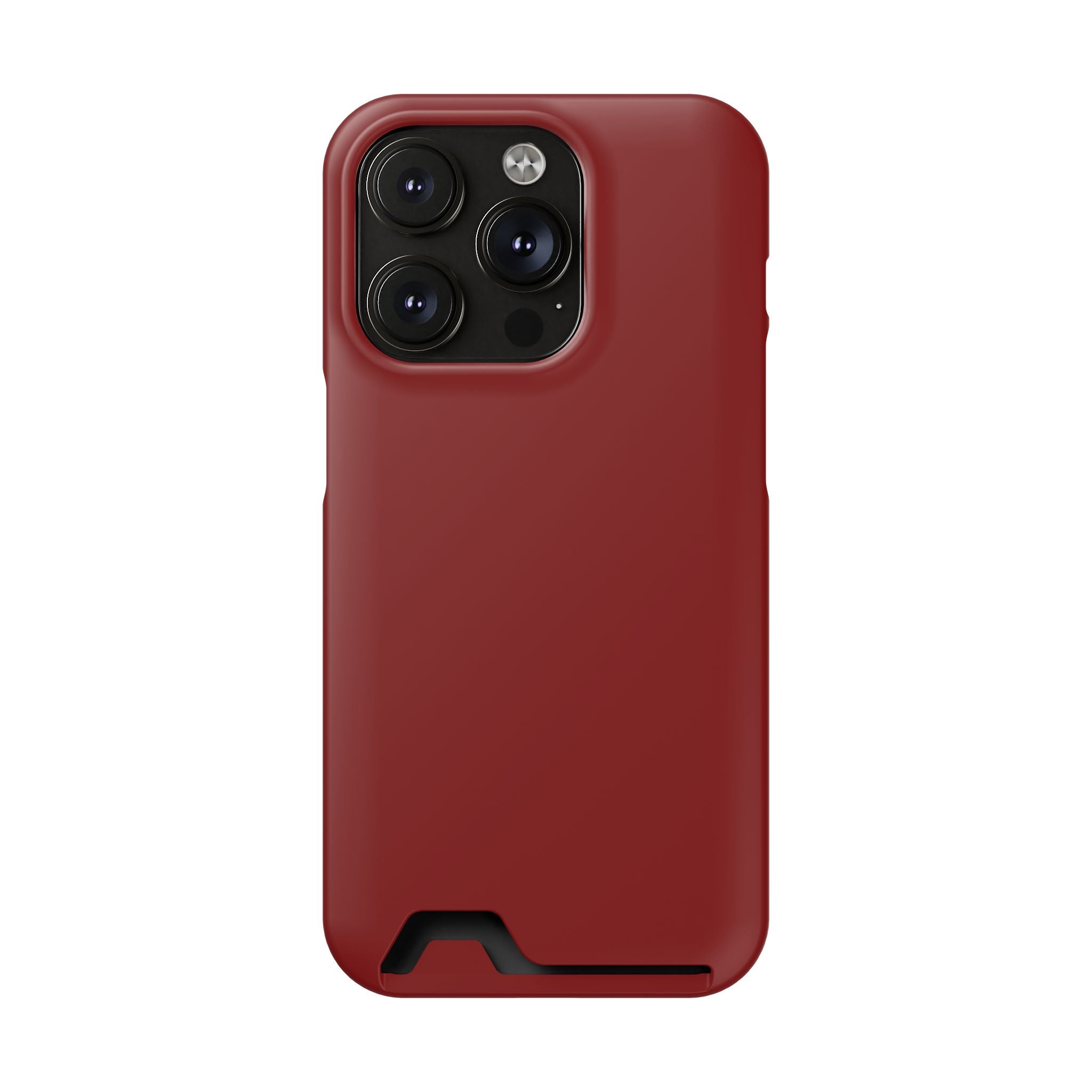 Dark Red Card-Holder Phone Case