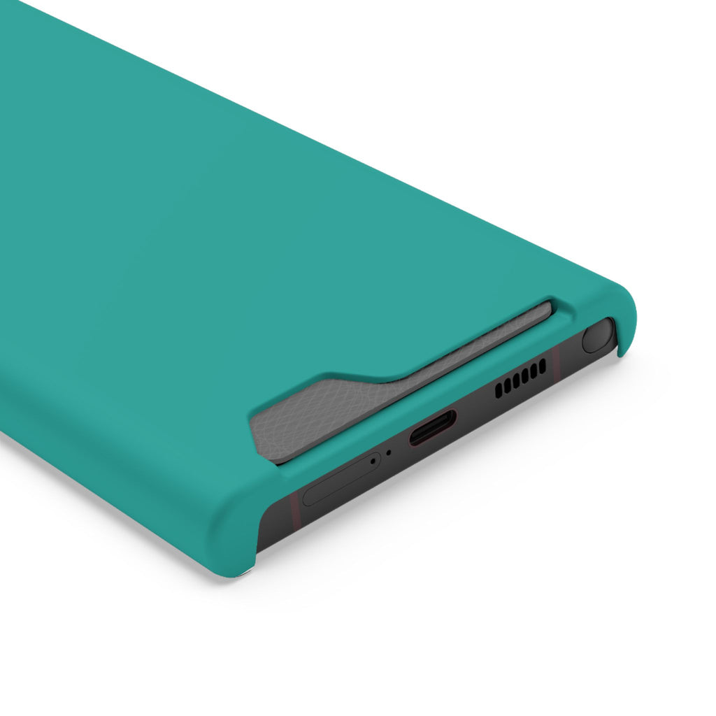 Teal Card-Holder Phone Case