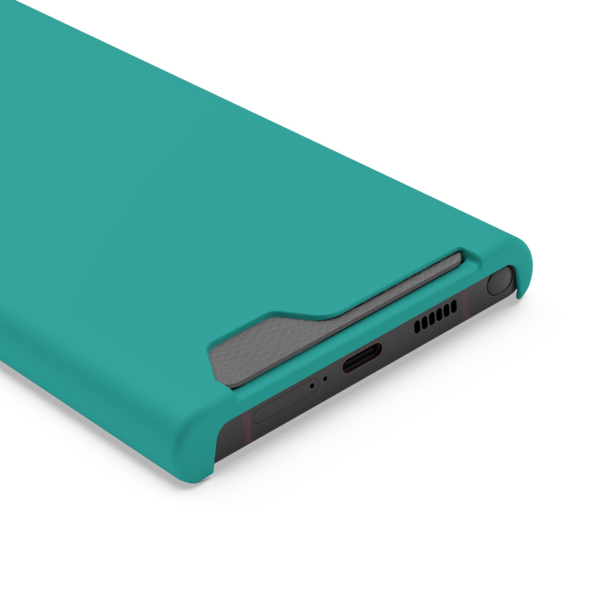 Teal Card-Holder Phone Case