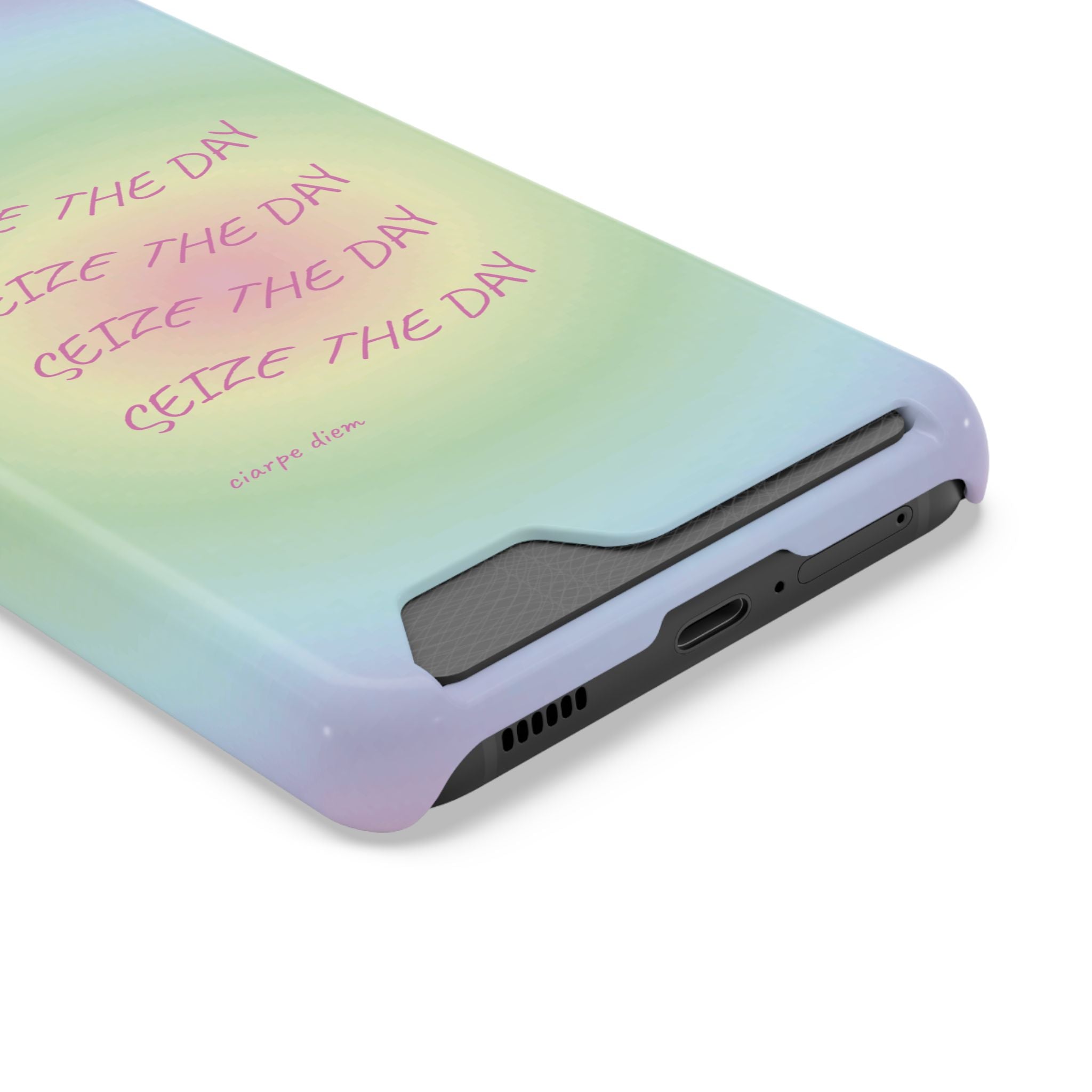 Bermuda Halo 'Seize The Day' Card Holder Phone Case