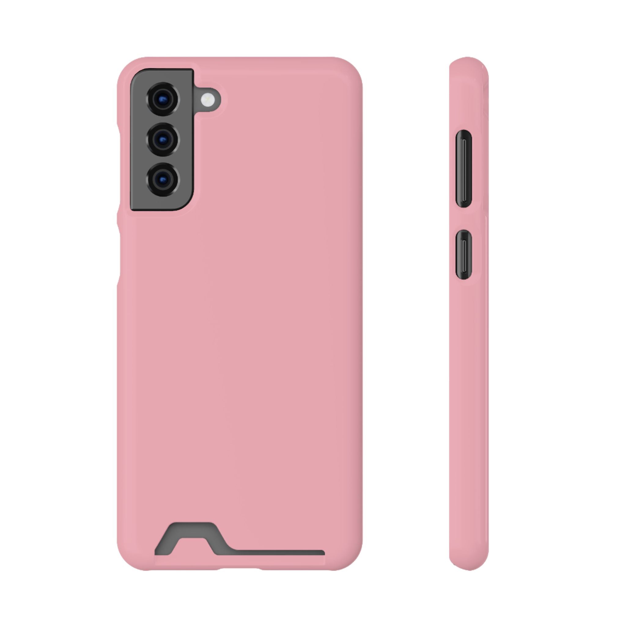 Pink Phone Case with Built-In Card Holder