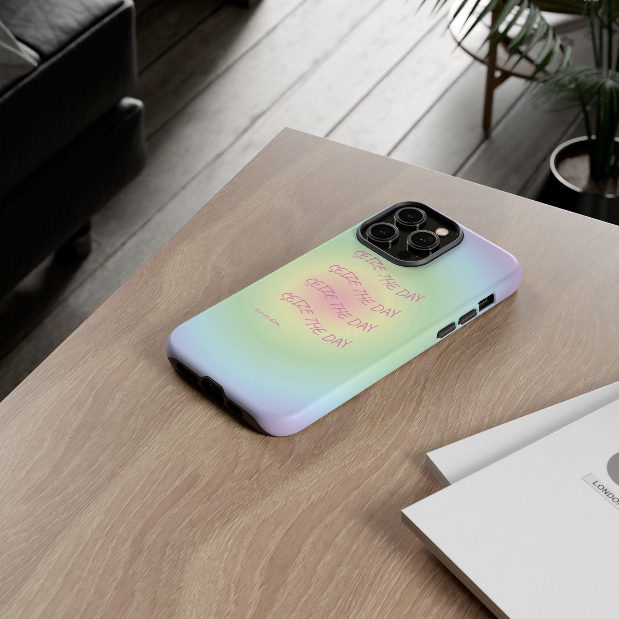 Bermuda Halo Seize The Day Pastel Gradient Tough Phone Case