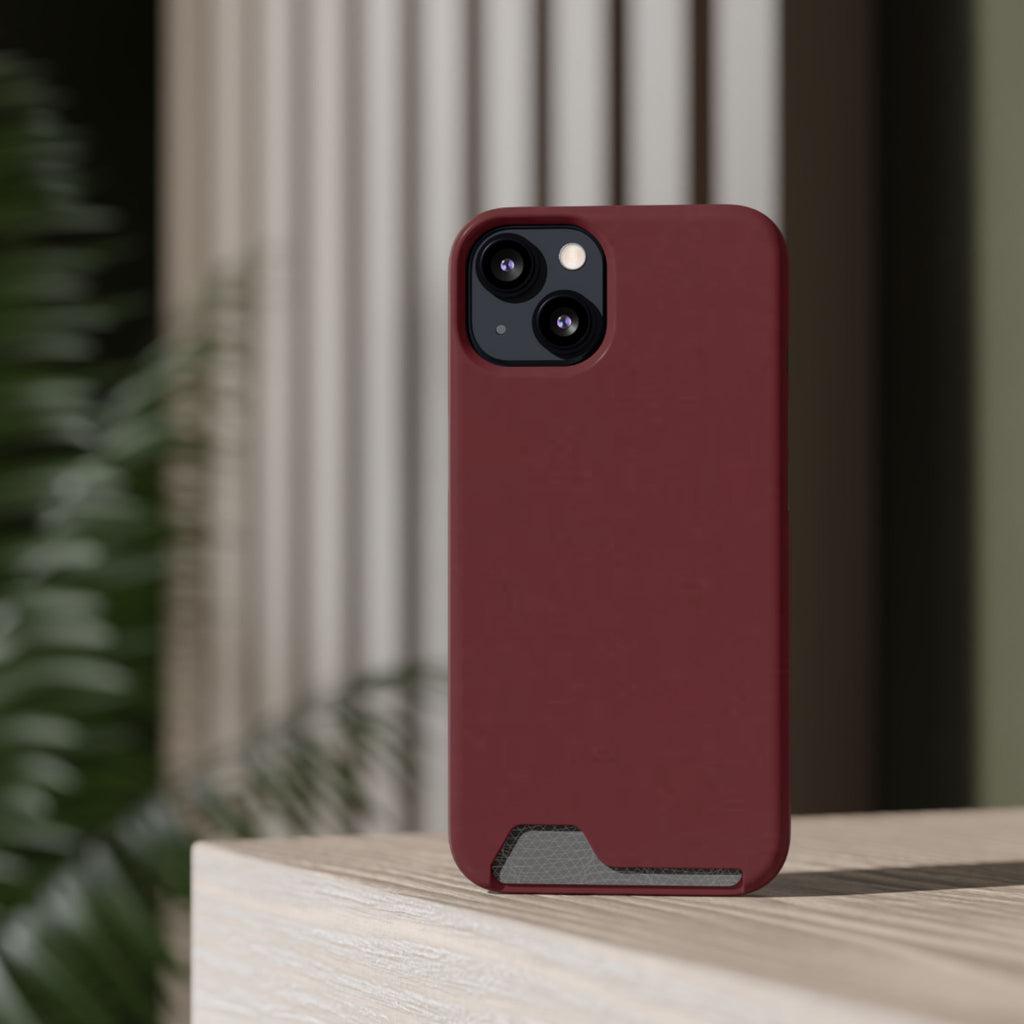 Dark Cherry Card Holder Phone Case