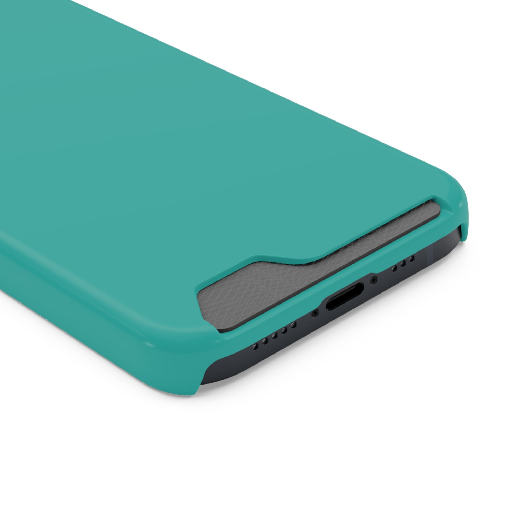 Teal Card-Holder Phone Case