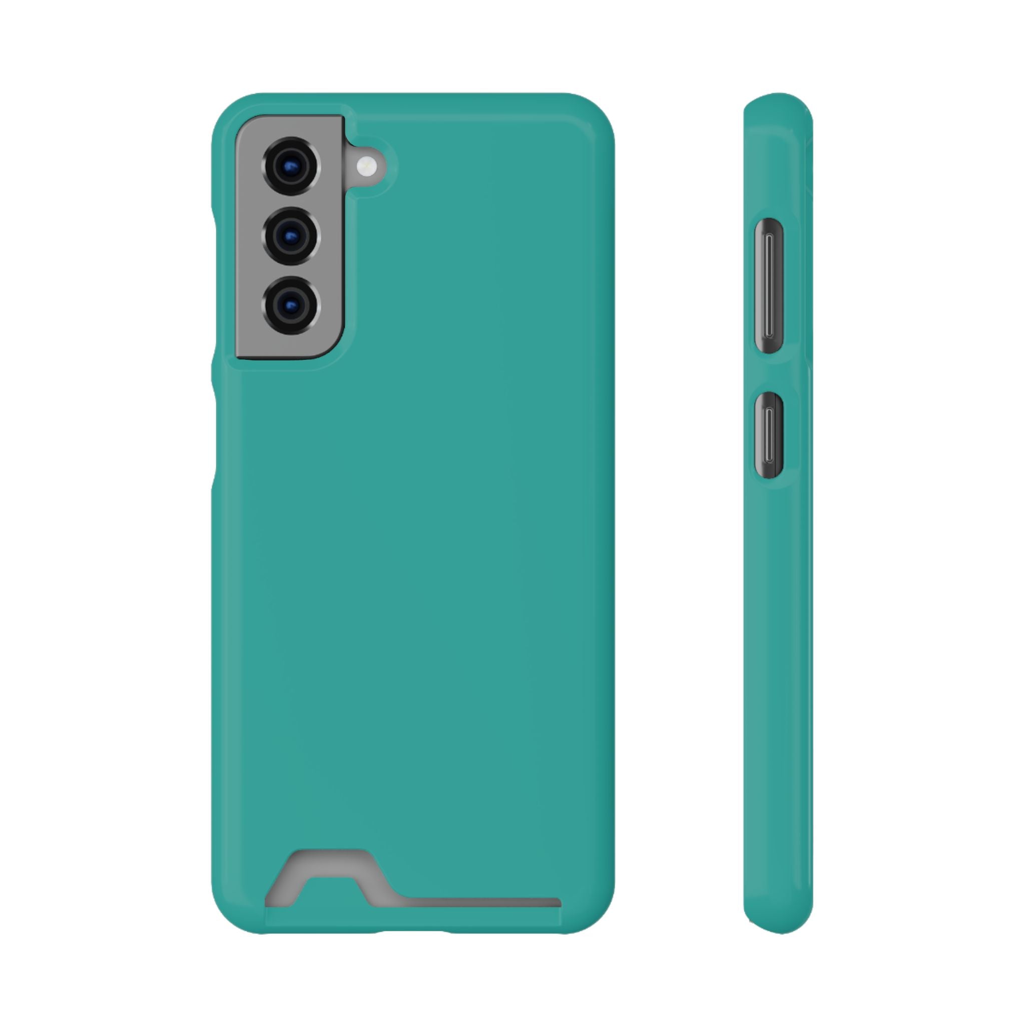 Teal Card-Holder Phone Case