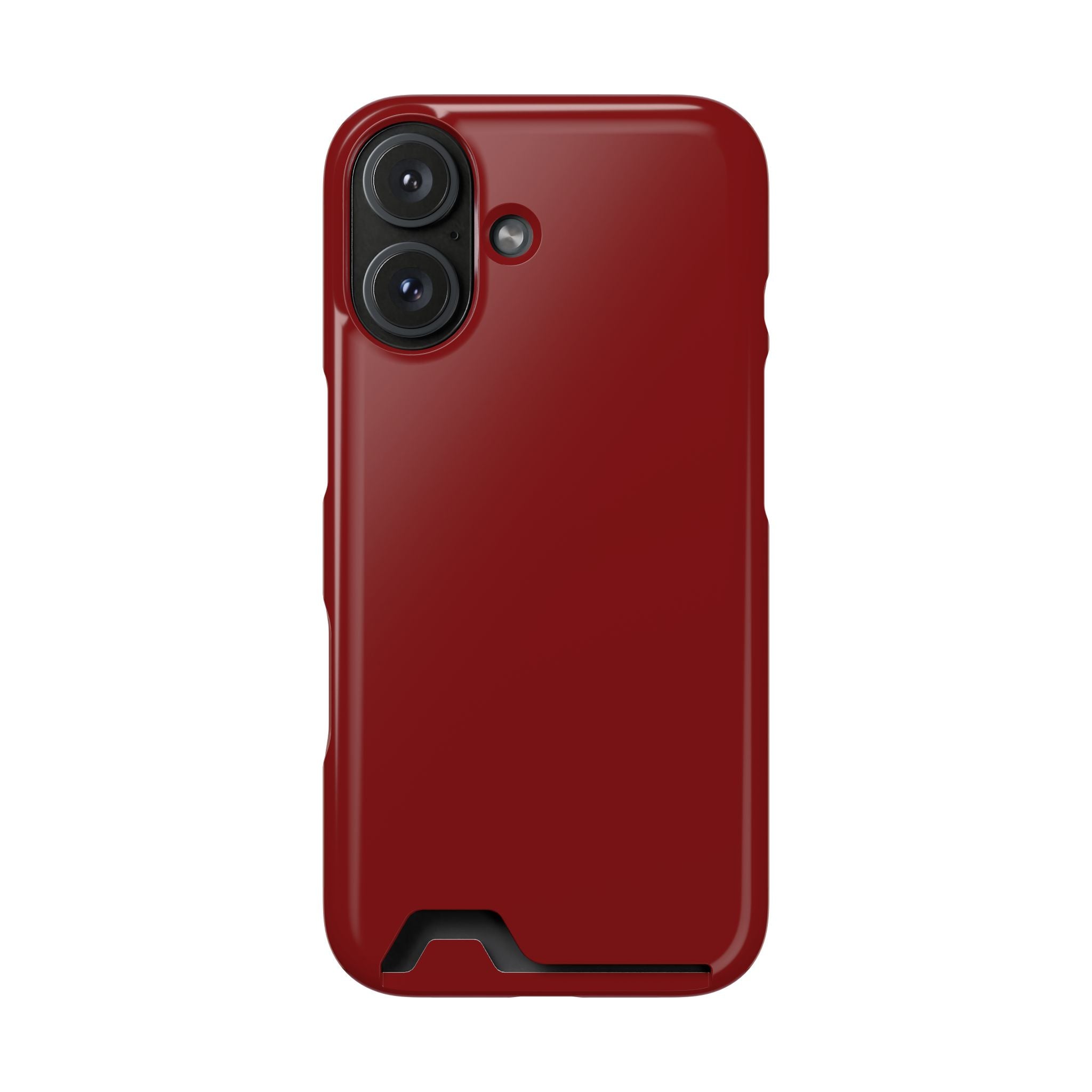 Dark Red Card-Holder Phone Case