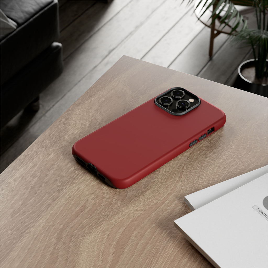 Dark Red Protective Phone Case