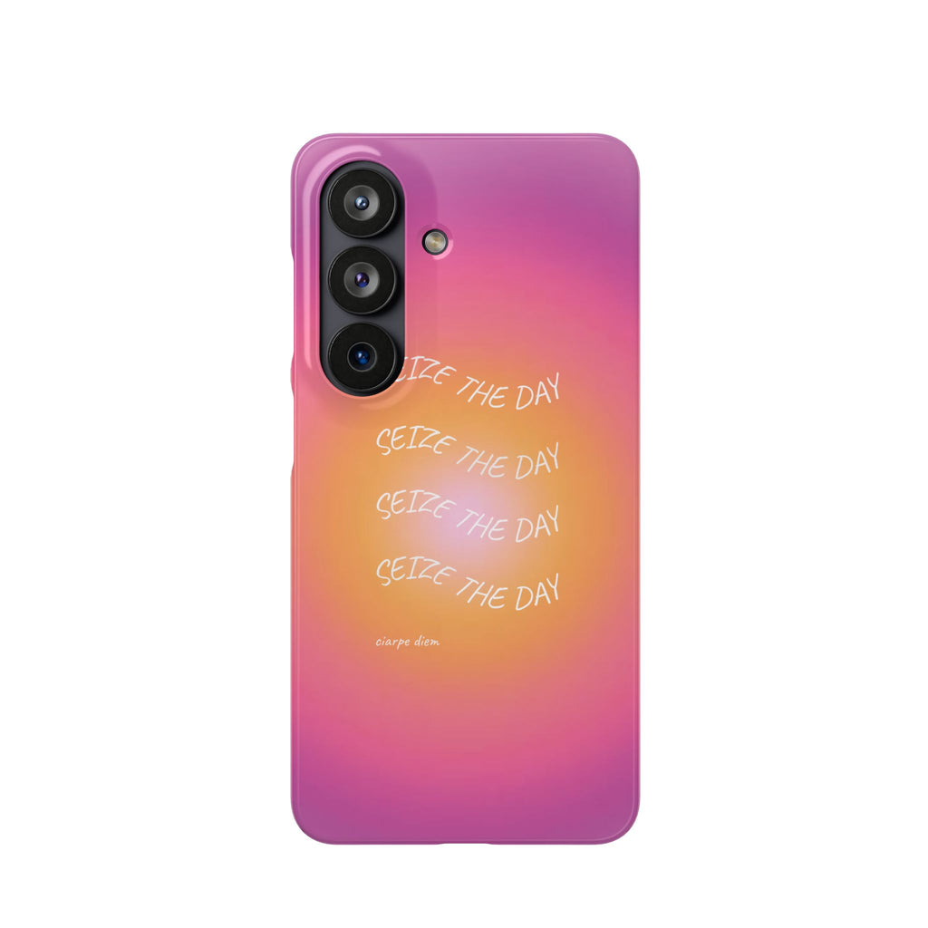Carpe Diem Sunburst Gradient Snap Phone Case