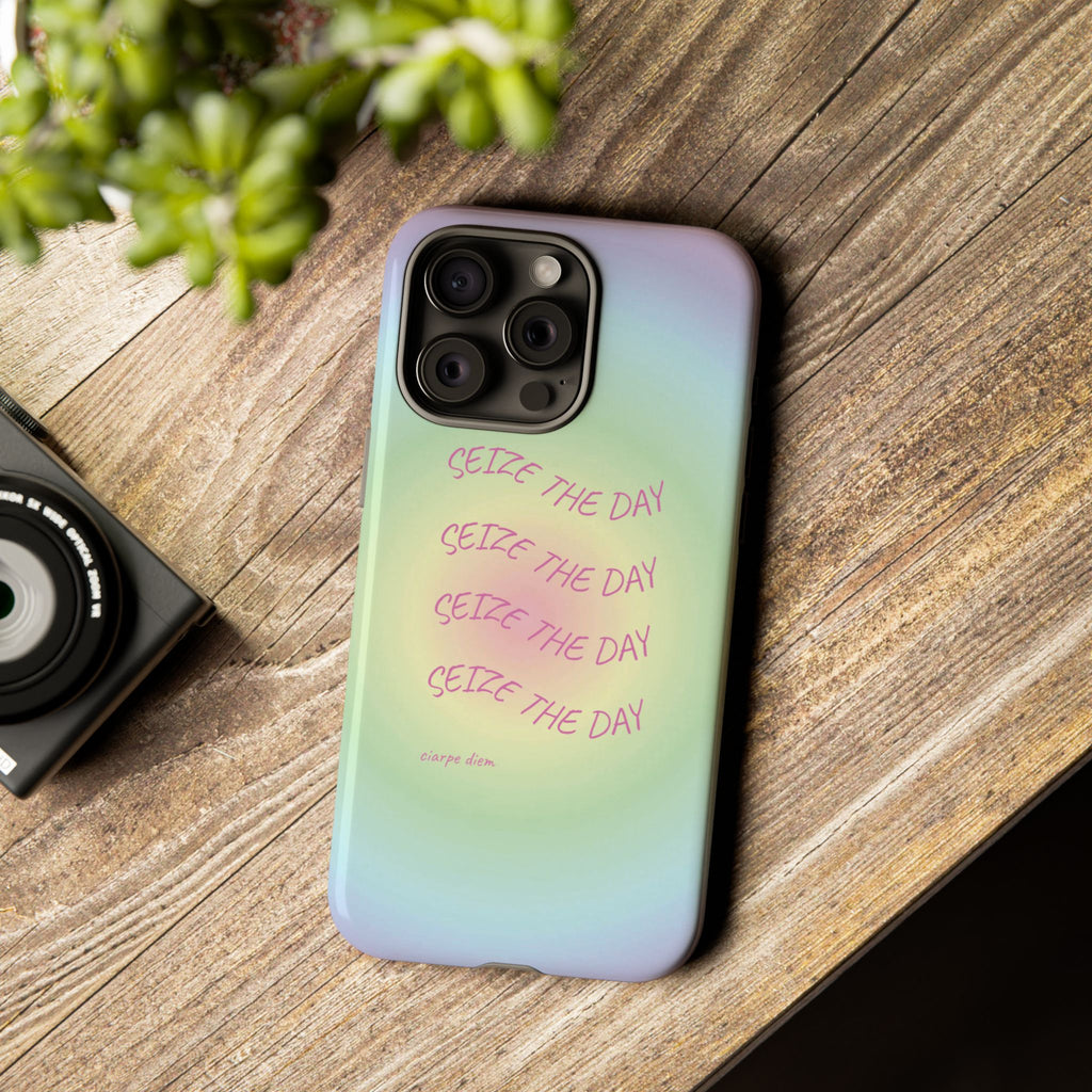 Bermuda Halo Seize The Day Pastel Gradient Tough Phone Case