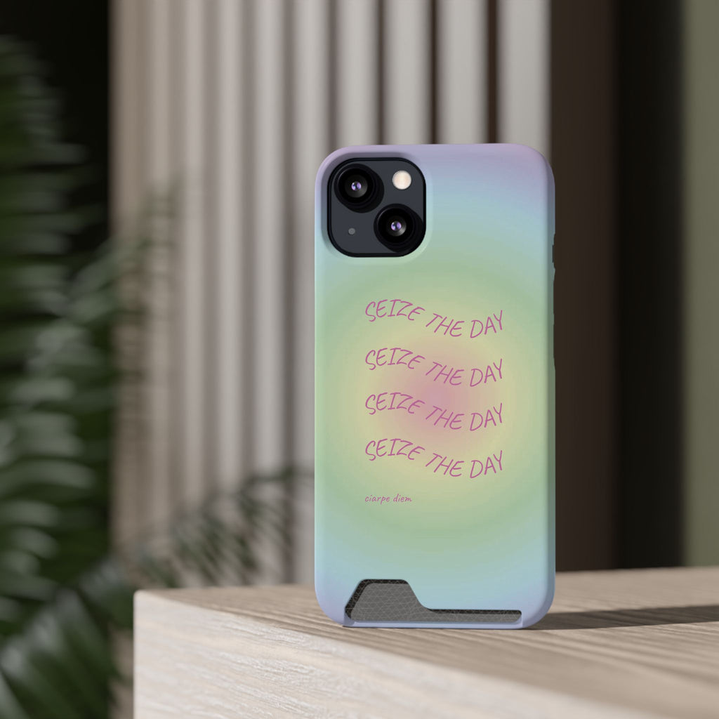 Bermuda Halo 'Seize The Day' Card Holder Phone Case
