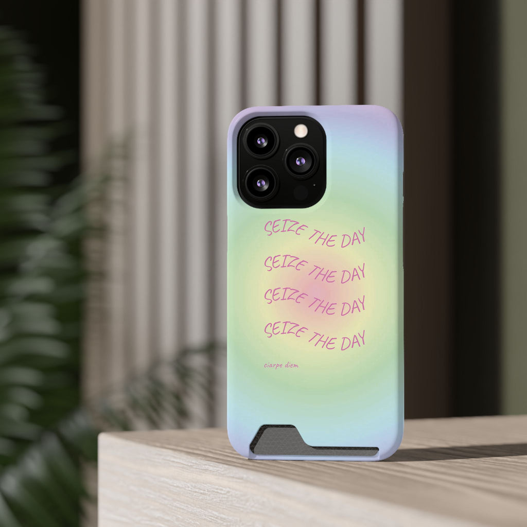 Bermuda Halo 'Seize The Day' Card Holder Phone Case