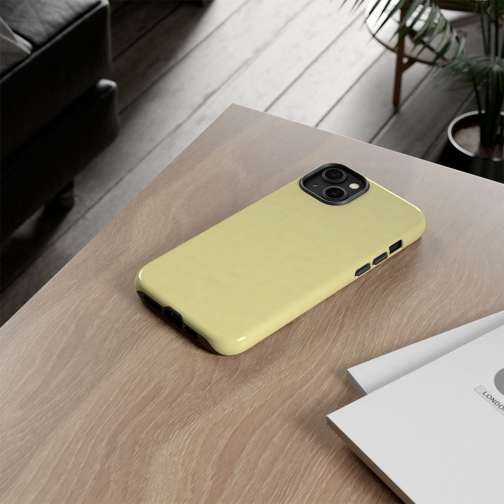 Pale Yellow Protective Phone Case