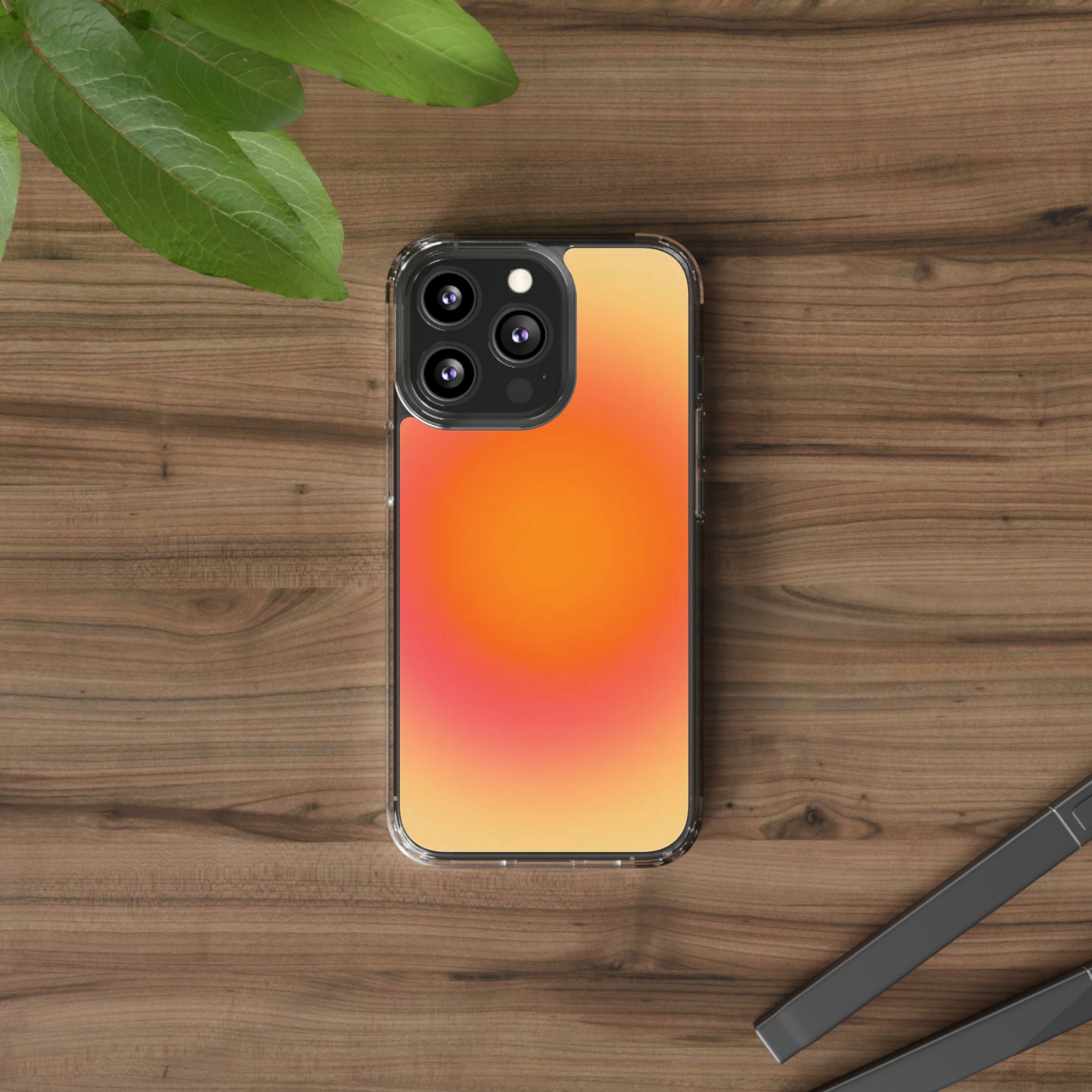 Clear Sunburst Protective Phone Case