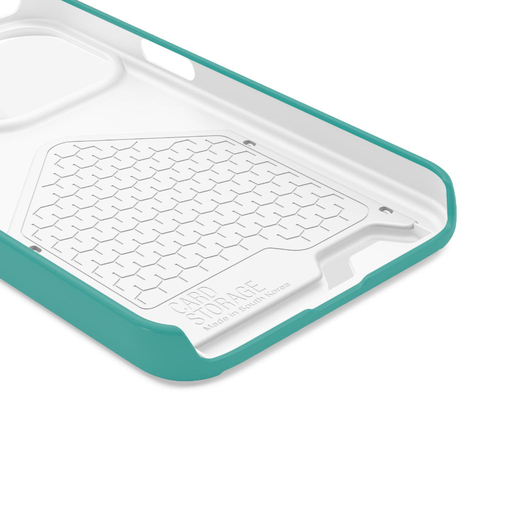 Teal Card-Holder Phone Case