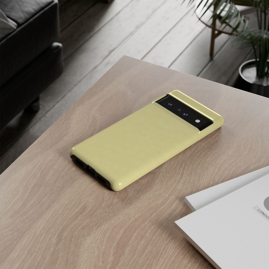 Pale Yellow Protective Phone Case