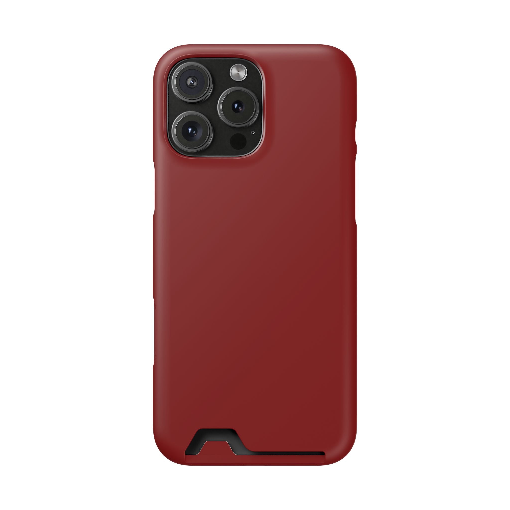 Dark Red Card-Holder Phone Case
