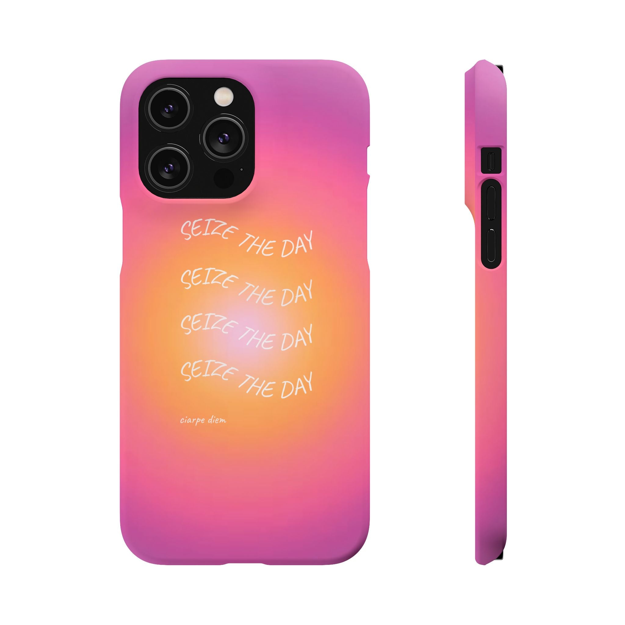 Carpe Diem Sunburst Gradient Snap Phone Case