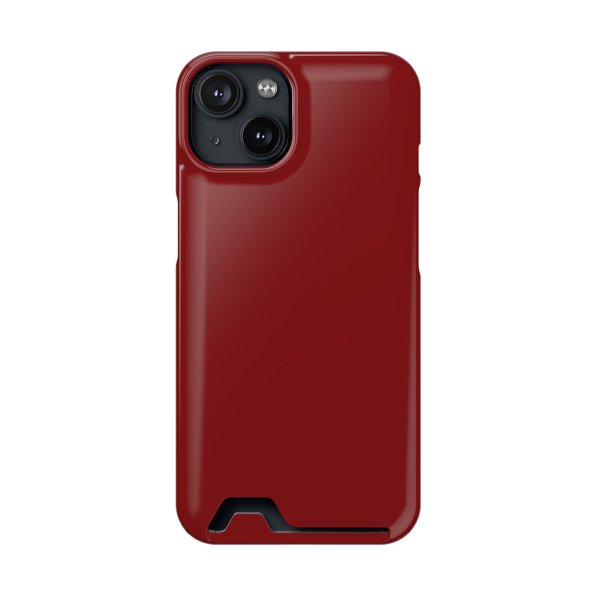 Dark Red Card-Holder Phone Case