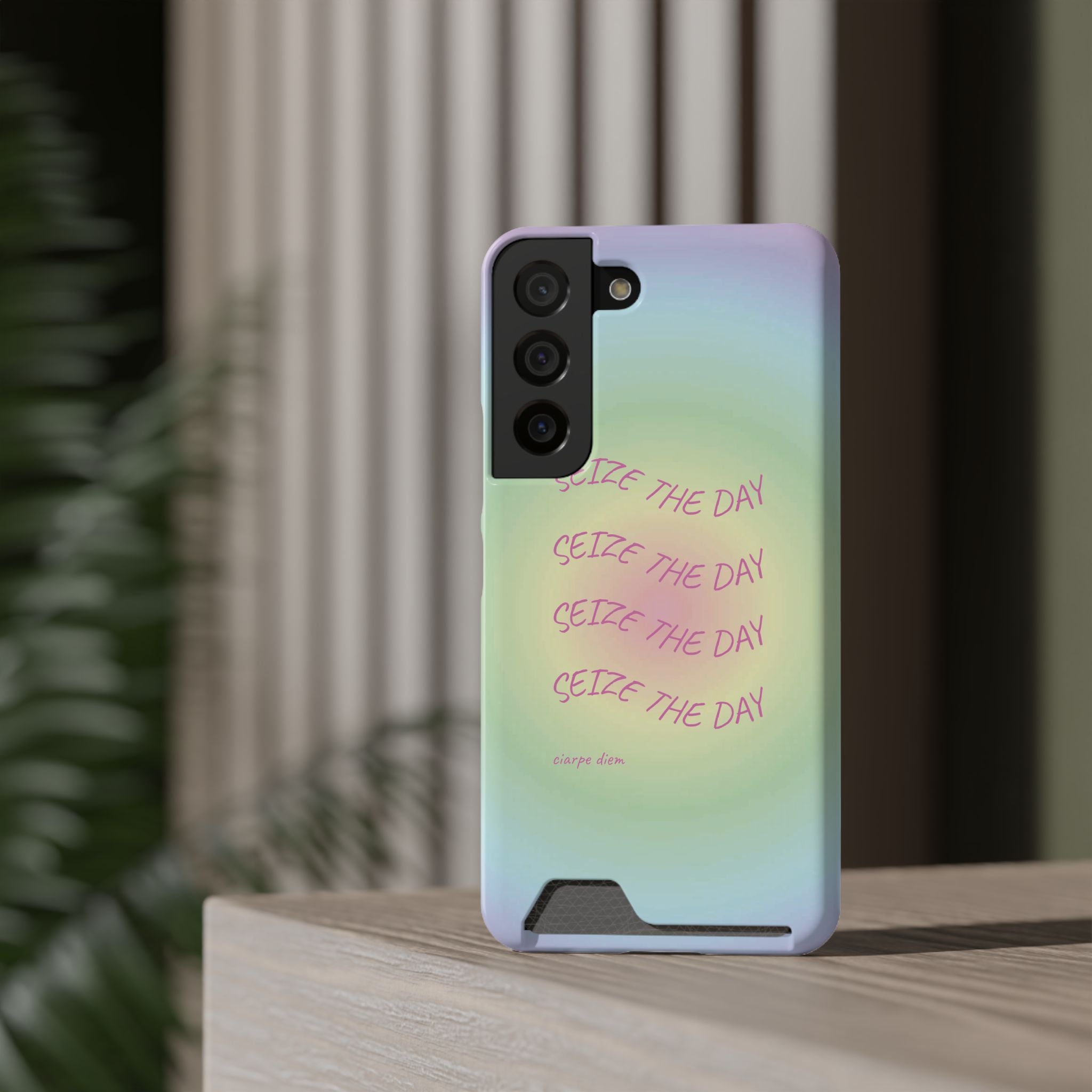 Bermuda Halo 'Seize The Day' Card Holder Phone Case