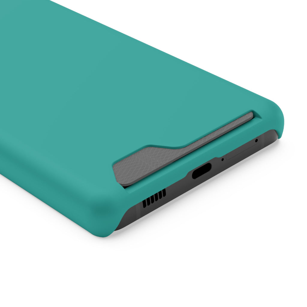 Teal Card-Holder Phone Case