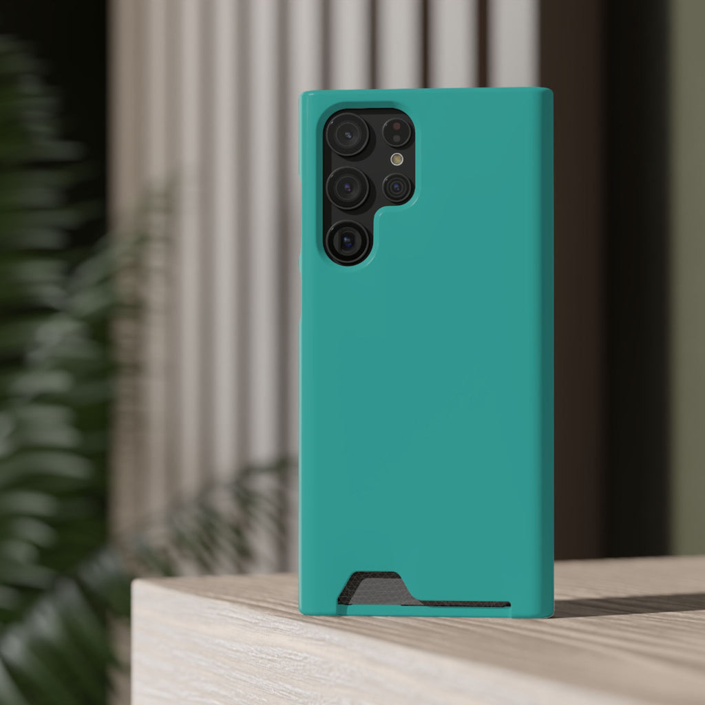 Teal Card-Holder Phone Case
