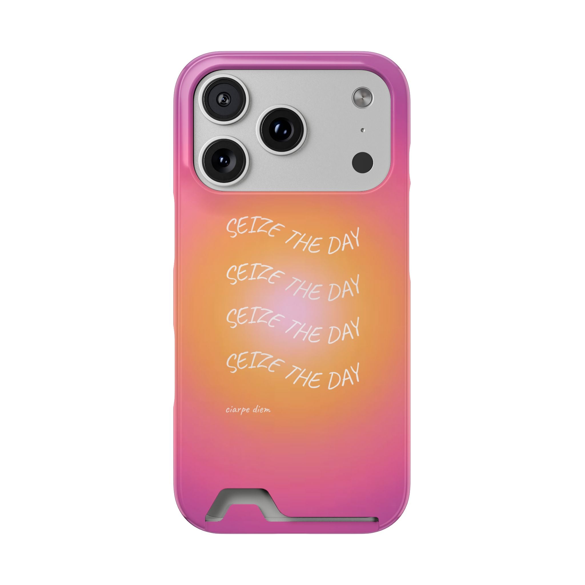 Sunburst 'Seize the Day' Phone Case with Card Holder