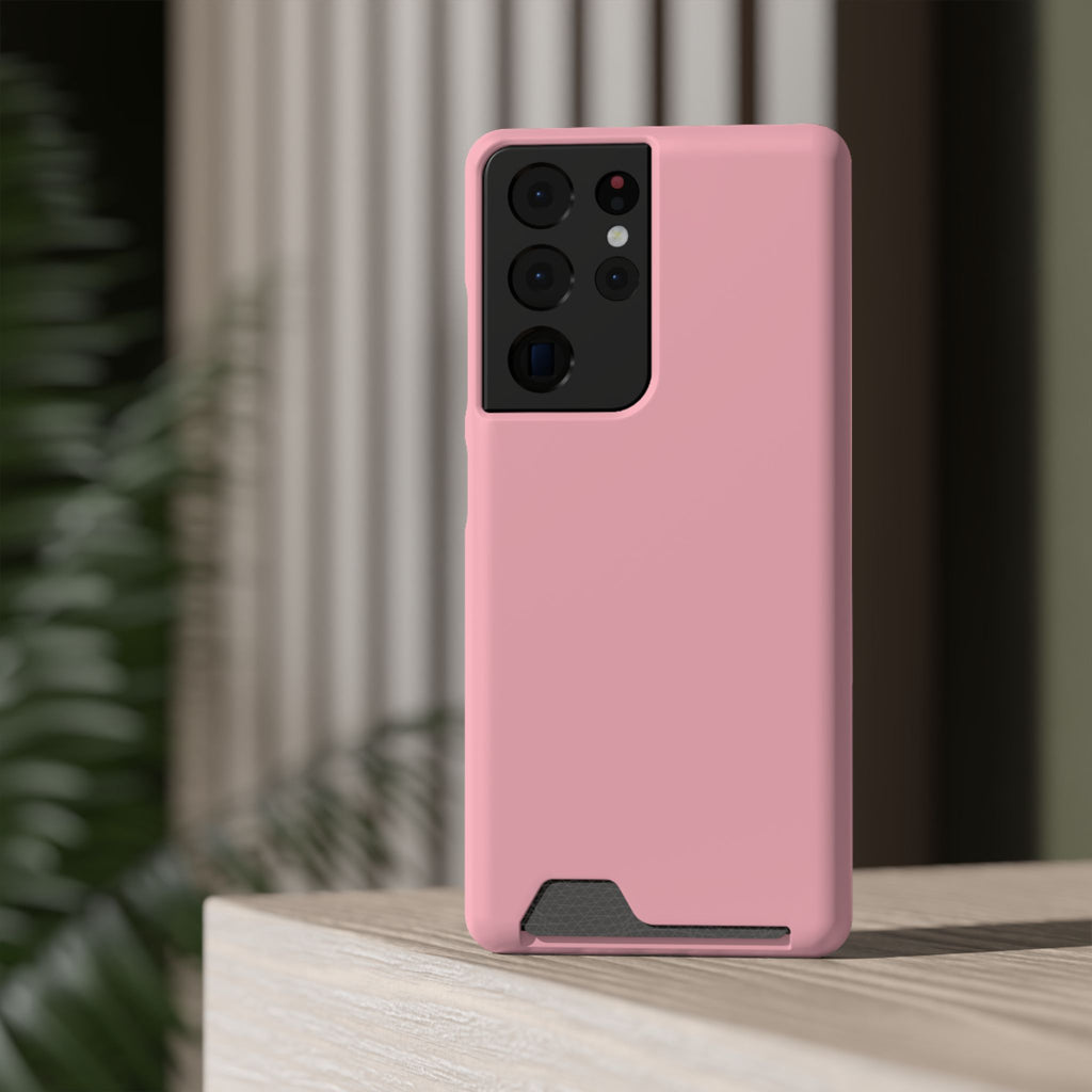 Pink Phone Case with Built-In Card Holder