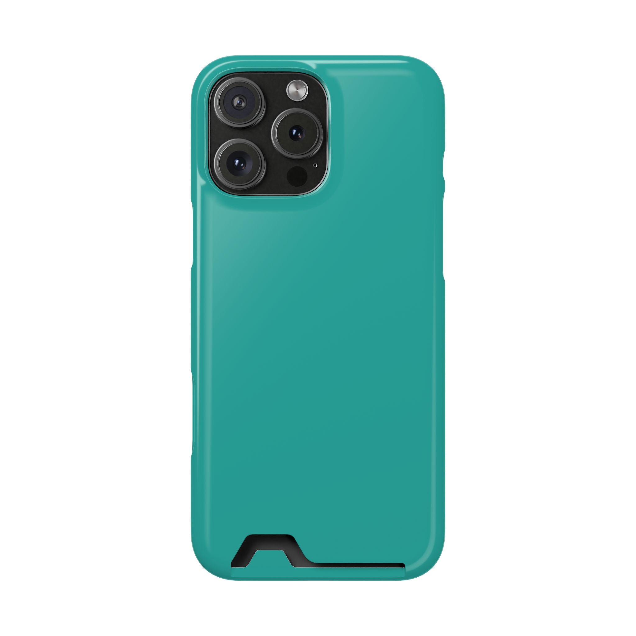 Teal Card-Holder Phone Case
