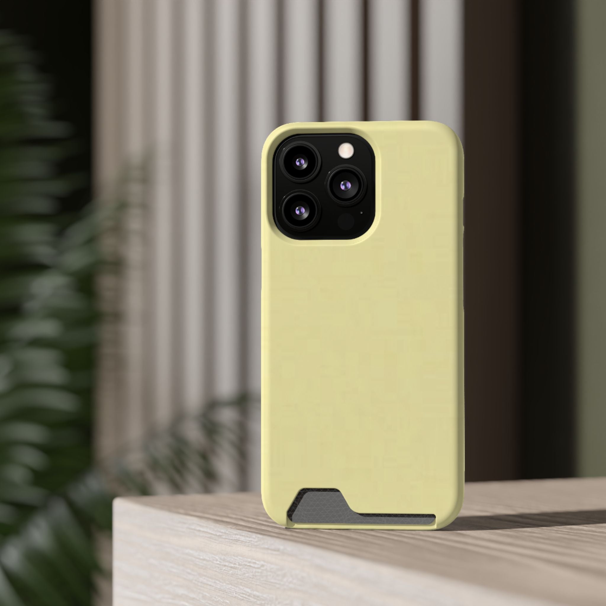 Pale Yellow Card-Holder Phone Case