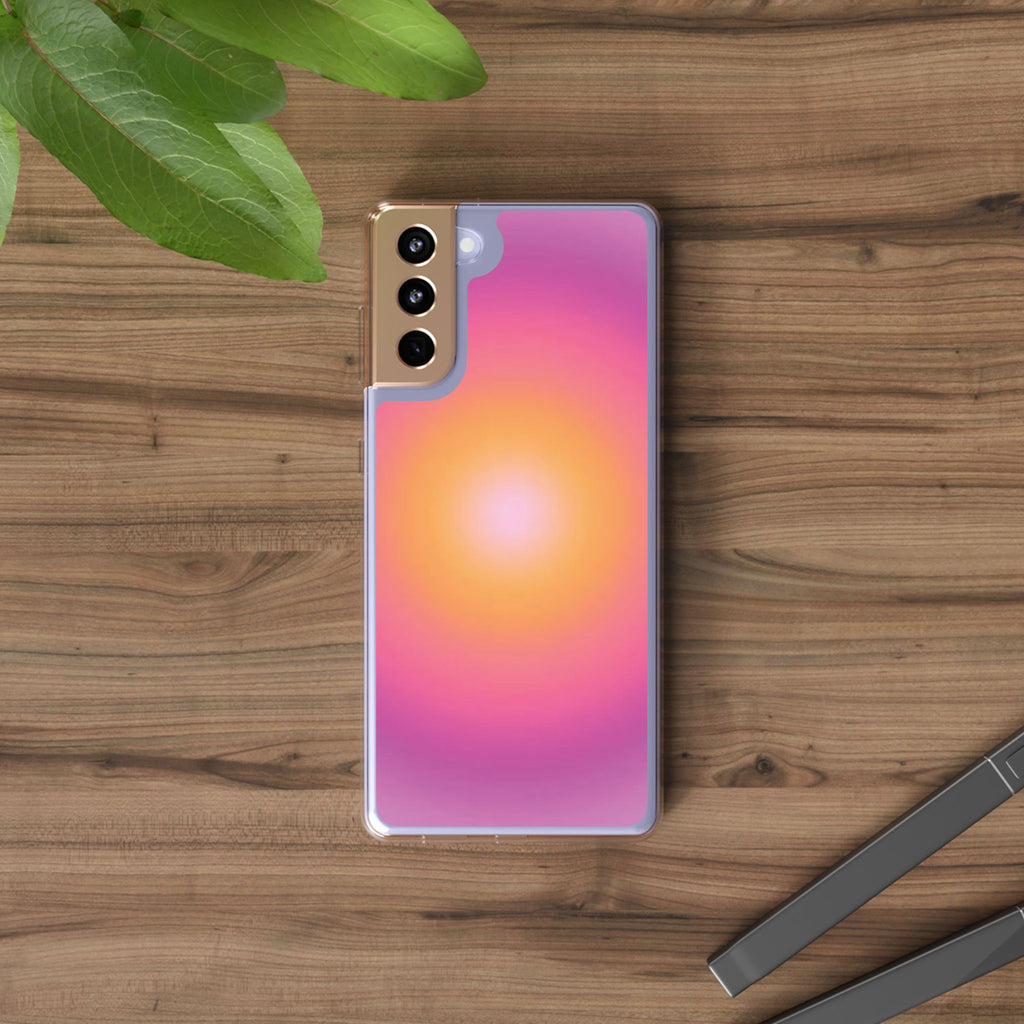 Sunset Gradient Clear Protective Cover