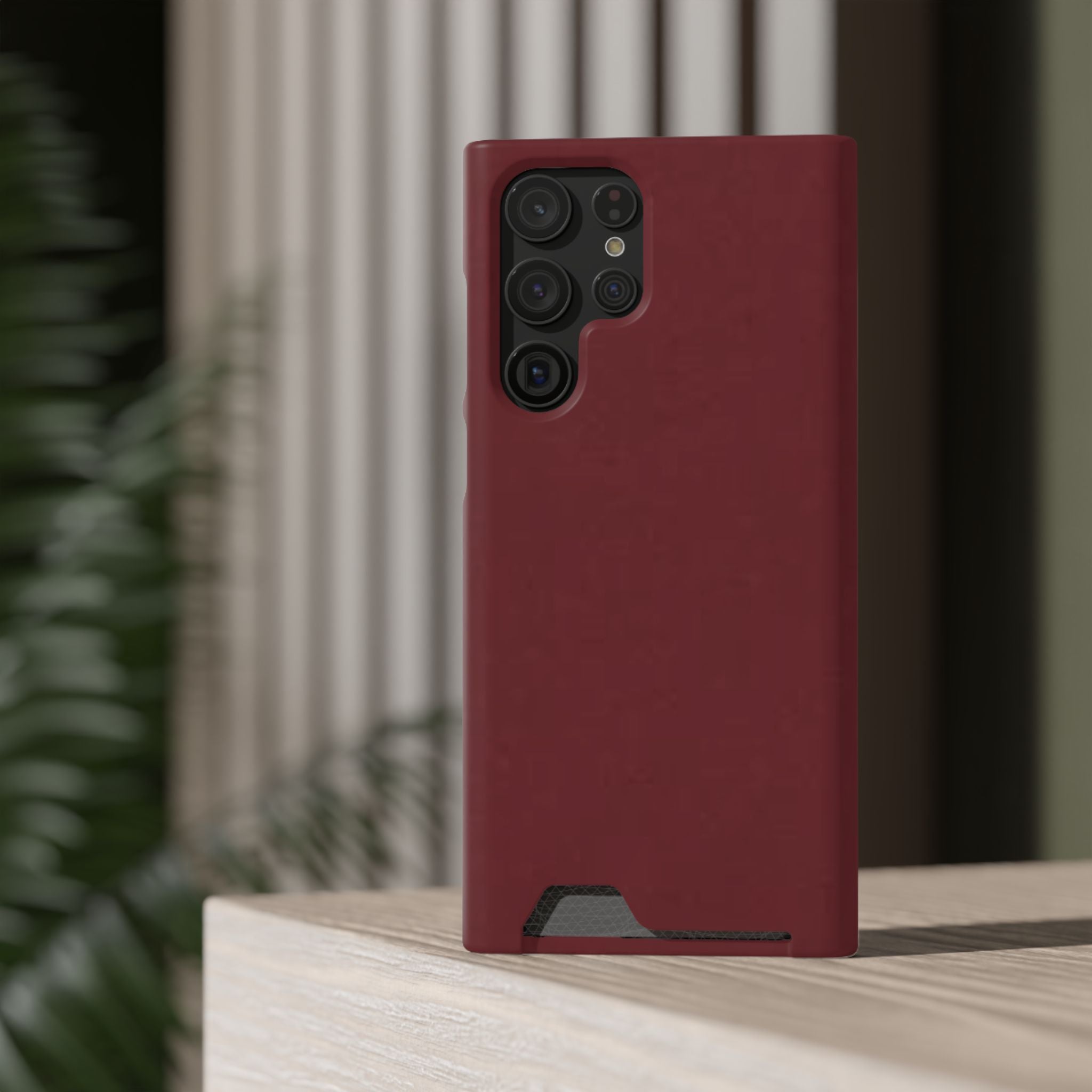 Dark Cherry Card Holder Phone Case