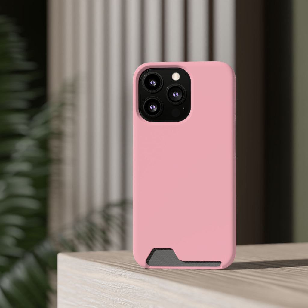 Pink Phone Case with Built-In Card Holder