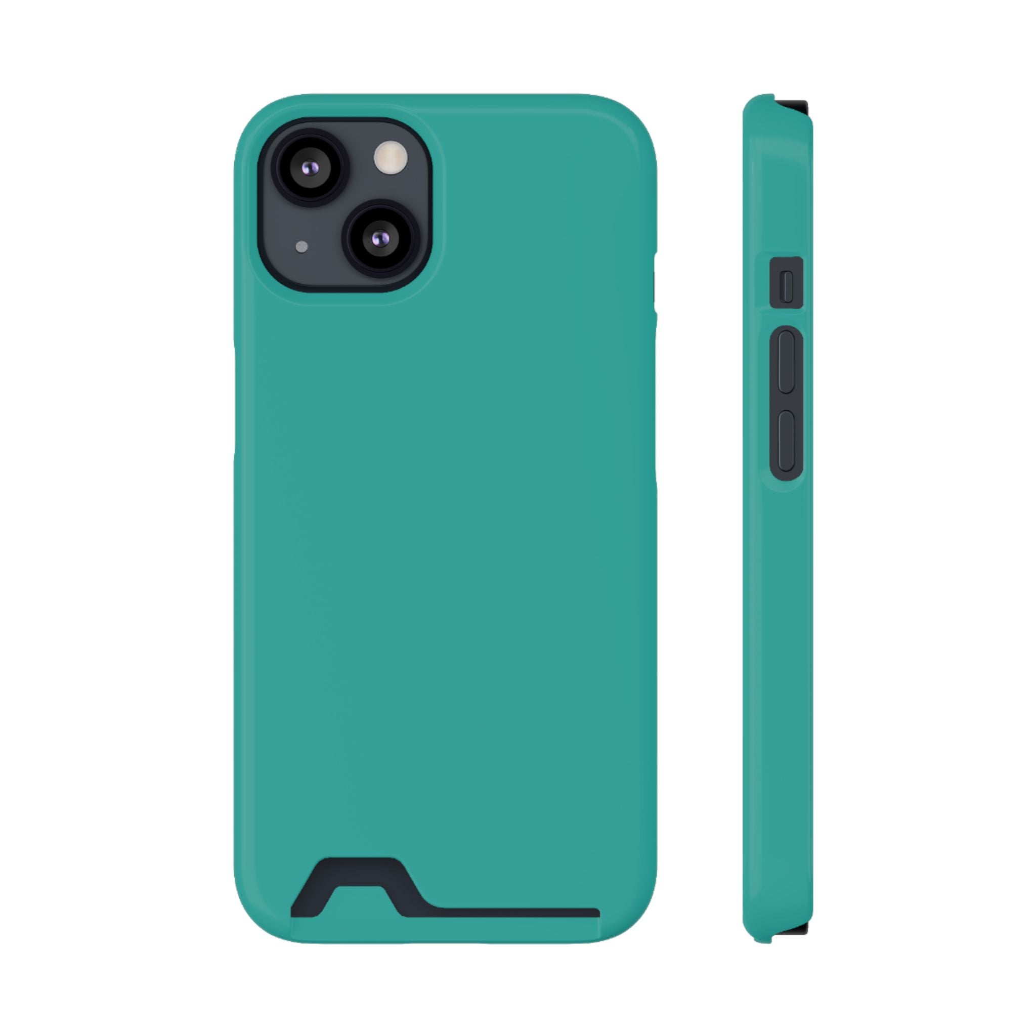 Teal Card-Holder Phone Case