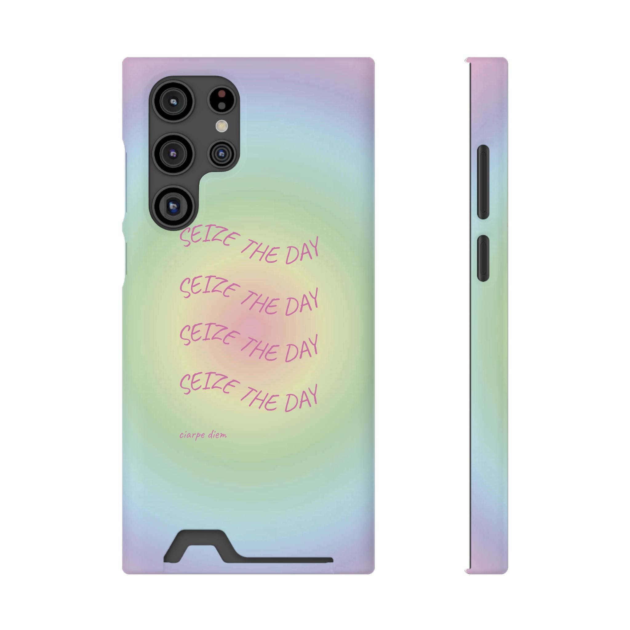 Bermuda Halo 'Seize The Day' Card Holder Phone Case