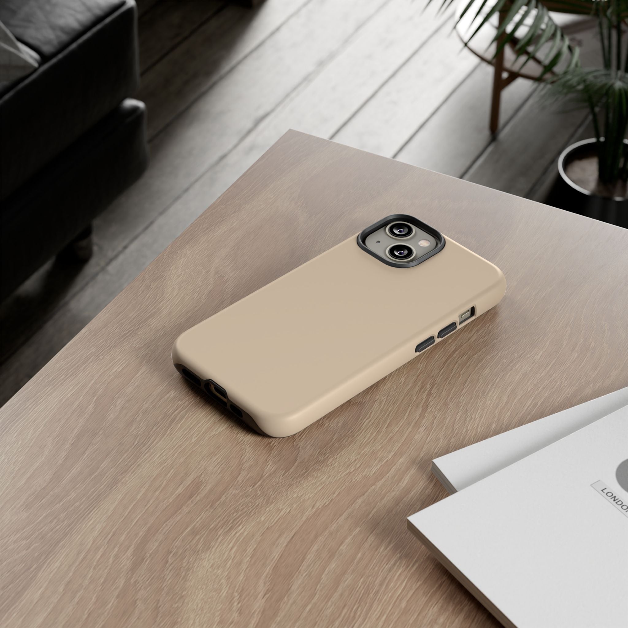 Beige Protective Phone Case